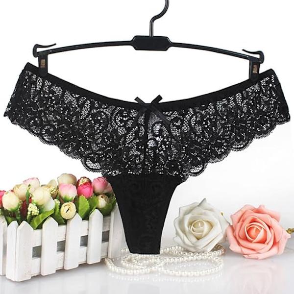 Naisten seksikkäät pitsiset alushousut G-string ja Tanga 5 pakkausta