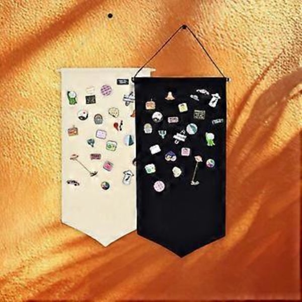 Praktisk Badge Samling Display Tyg Robust Badge Förvaring Tyg Hållare Perfekt för Utställningar och Butiksdisplayer Svart L Black L
