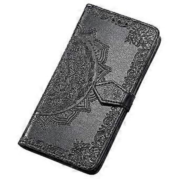 Wallet Case, Flip Case PU Læder Præget Folio Magnetisk Støttefod Cover Kortlommer til iPhone 14