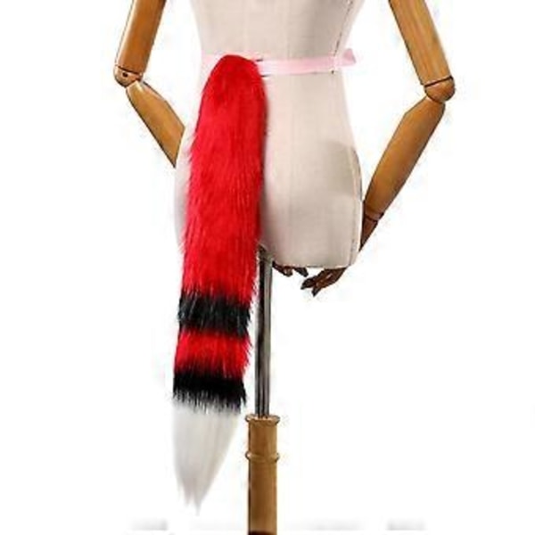 Animes Ræve Hale Cosplay Rekvisitter Lolitaer Lang Falsk Pels Ræve Katte Hale Halloween Julefrokost Kostume Børn Voksen rød plus sort plus red plus black plus