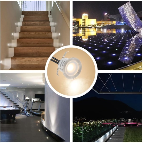 16 kpl LED-upotettavat valot, upotettavat valot, LED-kattovalaisin