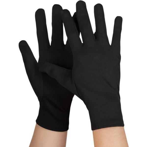 Röda grundläggande handskar i svart, Charleston, 20-tal, accessoar för Fancy D