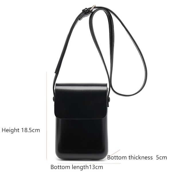 Pieni crossbody-laukku naisille, nahkainen matkapuhelinlaukku, olkalaukku, lompakko