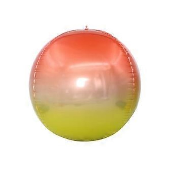 4D Färgglad Rund Spegelballong Orange Gradient Orange Gradient