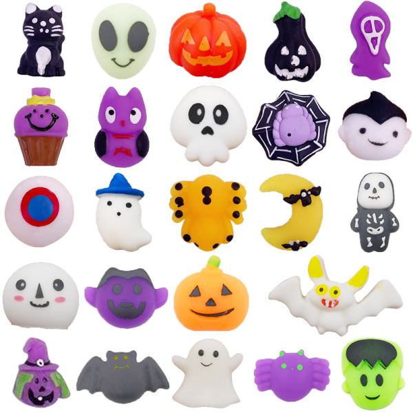 24 stk. Mochi Squishy Legetøj (Stil Tilfældig), Mini Kawaii Squishies til