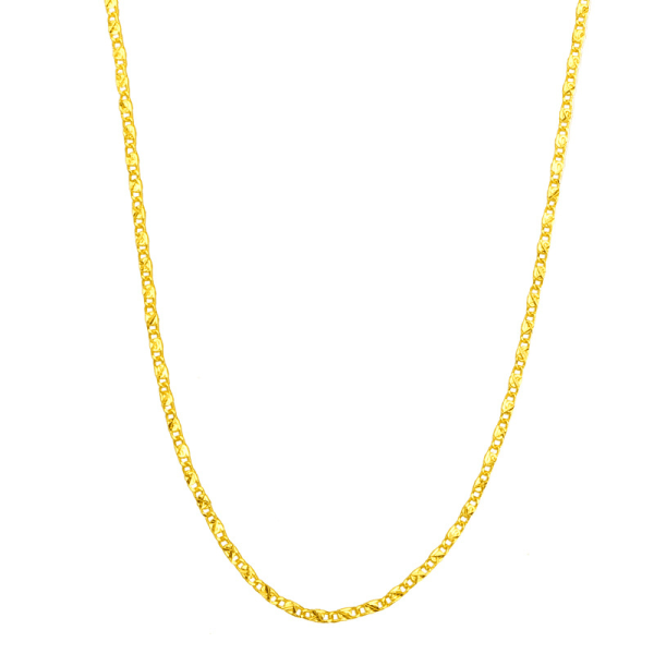 Koppar guldpläterade smycken Mode mångsidigt halsband kvinnors Pla