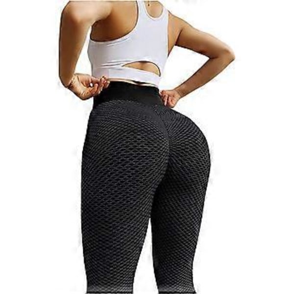Bubbel Höft Butt Lifting Anti Cellulit Leggings för Kvinnor, Hög Midja Träning Magekontroll Yoga Tights (style675)