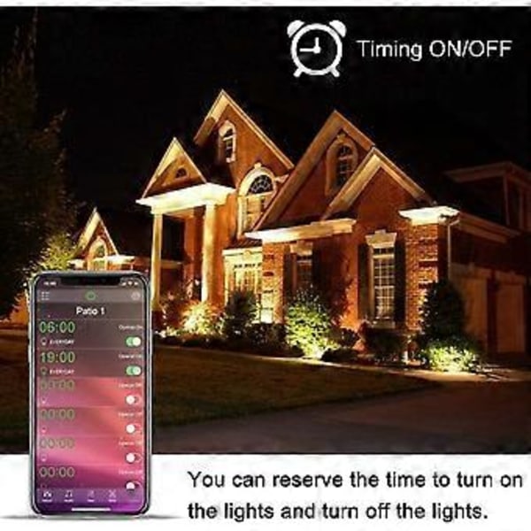 LED-strålkastare 100W motsvarande, Utomhus Färgskiftande LED Scen Landskapsbelysning, RGBW Bluetooth Smart Strålkastare 2700K & 16 Miljoner Färger & Timer