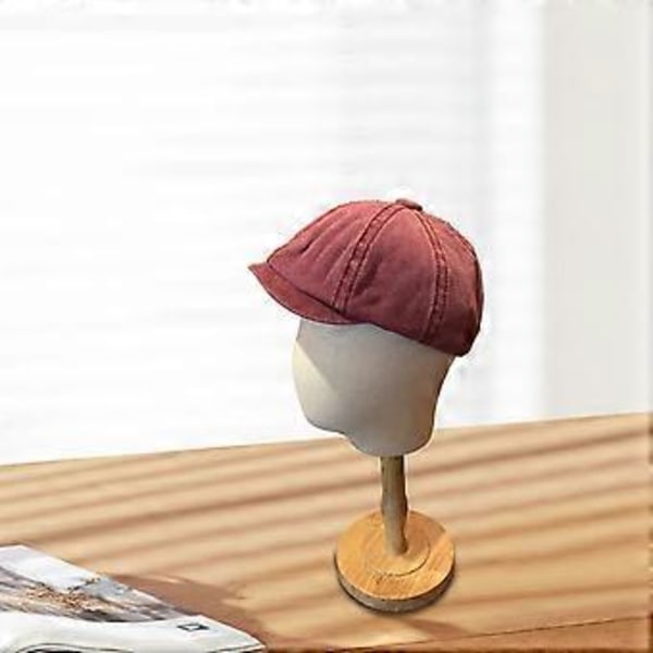 Newsboy Cap Hodeplagg Klassisk Vinter Vår Pageboy Hatt for Reise Utendørs Dating (Claret)