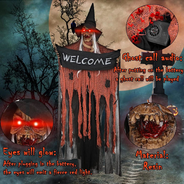 1 kpl Oranssi ulko Halloween-koriste seinäkoriste Hallolle