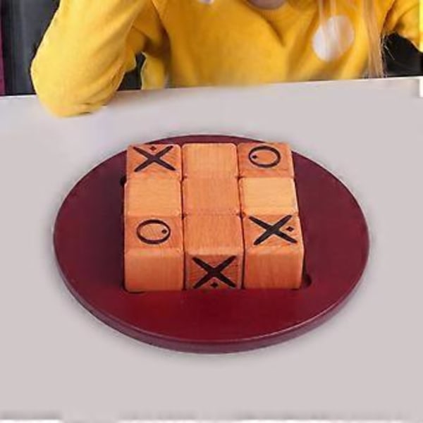 Tic TAC Toe Spel Kryss och Nollor Bondgårdsdekor Klassiska Brädspel Soffbordsspel för Barn Utomhus Inomhus Gåvor (Small)
