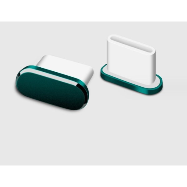 Silverfärg 4 delar USB C Dammplugg Typ C Cover Kompatibel