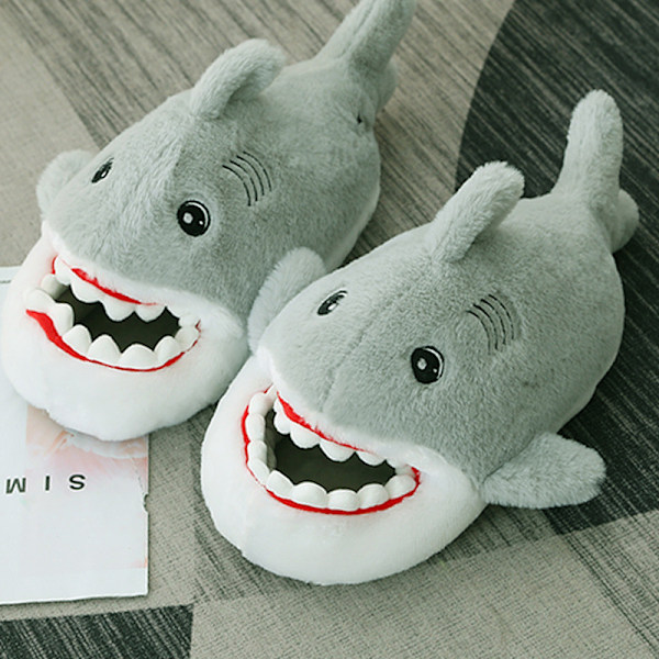 Kids Slippers, Winter Plush Slippers for Toddlers Shark Root Shoe