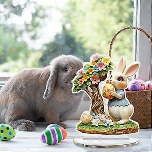 Pääsiäispupu Munat Akryylinen Pöytäkoriste Juhlapyhäkoriste Ontto Koriste C