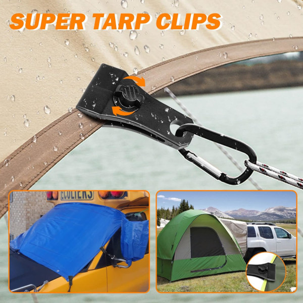 Store Tarp Clips Heavy Duty Lock Grip, 18 PCs Heavy Duty Tarp Cl