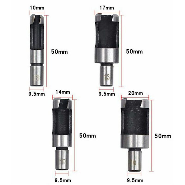 Claw Barrel Hex Shank Wood Router Bit Set Type Cork Drill Bit Com