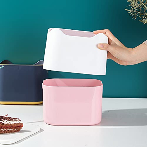 Mini plast skrivbords papperskorg för familj, vardagsrum, kök,