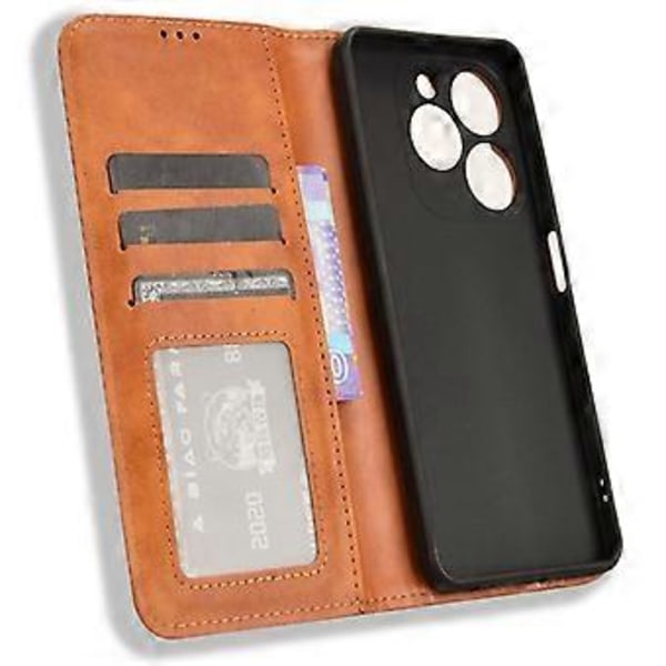 Til Infinix Smart 8 4G X6525/Smart 8 HD 4G Retro PU Læder Telefon Etui Wallet Stand Cover Style B