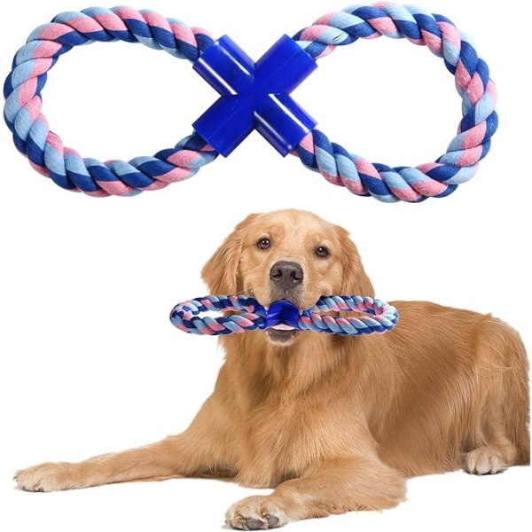 Hundetov Legetøj Hundetyggetøj, 8-formet holdbart hundetræningslegetøj fo