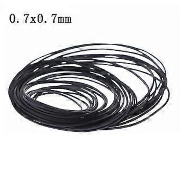 Set med 50/100 st 0,7x0,7 mm Blandade Kassettdäck Fyrkantsremmar Universella Reparationsremmar för DVD-inspelare 100 pieces