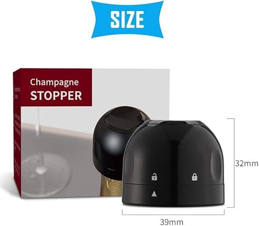 3 pakker champagnepropper, genanvendelig silikoneforseglet vinprop