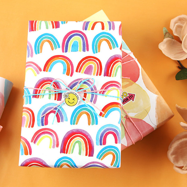 6 ark presentpapper för födelsedagspresenter, presentpapper för födelsedagar, G