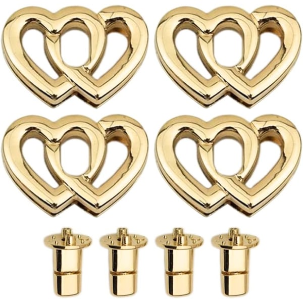 Veske Spenne 8 Stykker Twist Lås DIY Veske Spenne Hjerteformet Metall