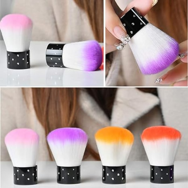 6st Nail Art Dust Brush Remover Powder Cleaner Kabuki Brushes Ma
