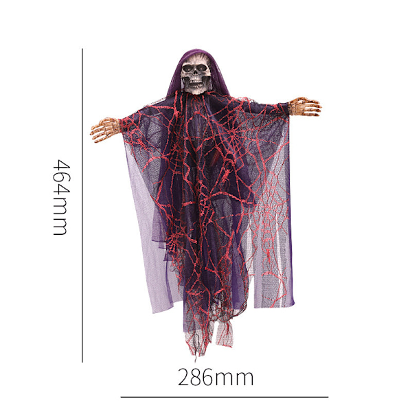 Violetti riippuva haamu Halloween-koriste - Riippuva ruohonleikkuri - Hallo