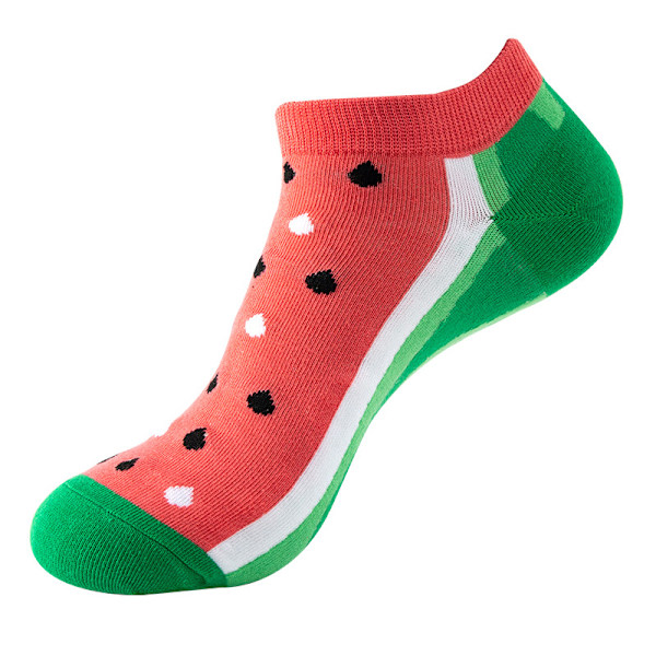 6 par sjove og unikke sokker (farvede), usynlige anti-slip