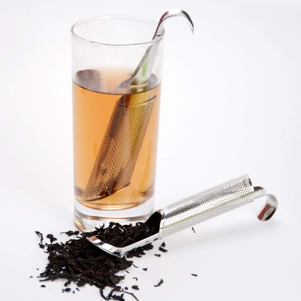 (Sæt med 1) Te-infuser-rør i rustfrit stål med INOX