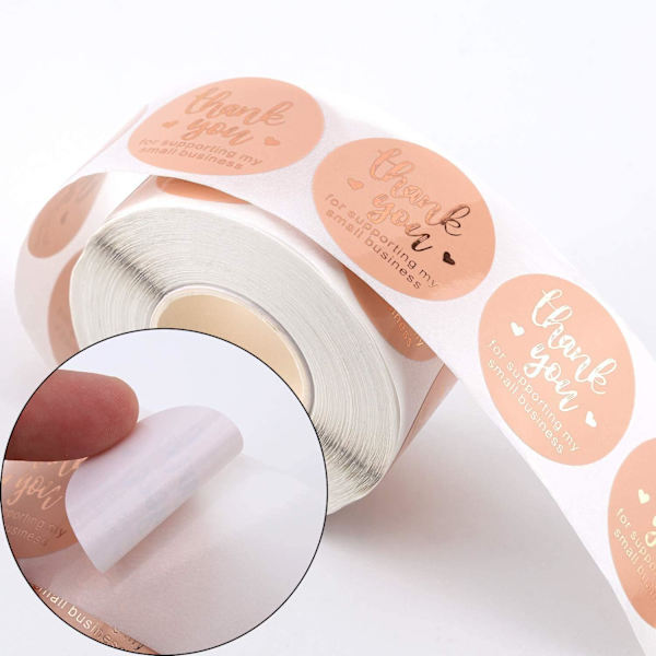 Tak klistermærker 500 stk. Rose Gold Tak etiket klistermærker Tha