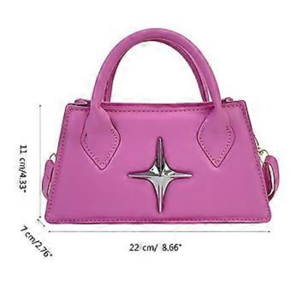 Fashion Axelväska PU Crossbody Väska för Kvinnor Flicka Mångsidig Handväska Liten Fyrkantig Väska PU Tote Väska Trendiga Vardagsväskor Svart Black
