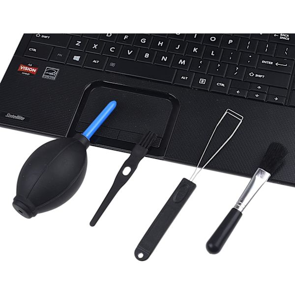 Rengøringssæt til tastatur - 1x Minibørste, 1x Rengøringsbørste, 1x Tastatur