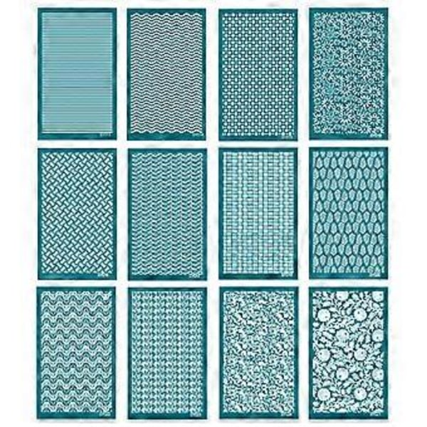 Återanvändbar Silkscreen Tryck Blomma Djur Silkscreentryck Schabloner för Lertryck på Lersmycken Örhängen Dekor Återanvändbar (SY020) SY020