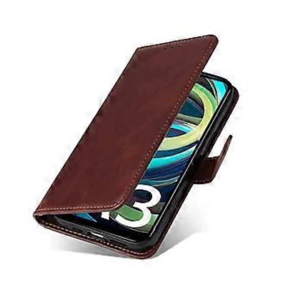 Xiaomi Redmi A3 4G/Poco C61 4G Kotelo Magneettilukolla Nahkainen Käännettävä Lompakkokotelo Style A