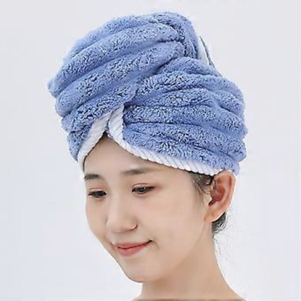 Tykkere Hurtigtørrende Mikrofiber Hårhåndklæde Hætter til Kvinder, Super Absorberende Hårhåndklæde til Brusebad med Justerbar Knap abrikos apricot