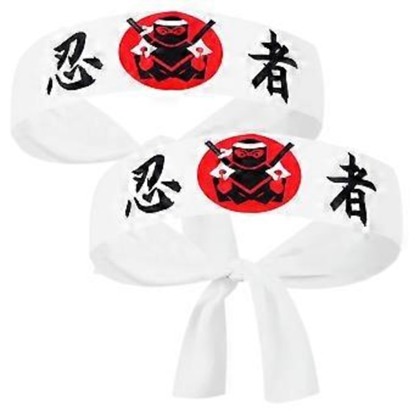 2 stk. Dekorativt pandebånd til kok Japansk stil Karate pandebånd Bærbart kokkepandebånd Kokketilbehør