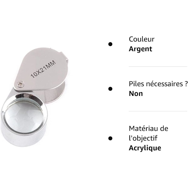 1PC 10x 21mm Urmakare/Juvelerare Förstoringsglas Förstoring