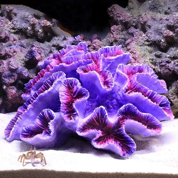 1 Stykke Poly Korall TRIM, Akvarium Korall TRIM 6 2/5\" x 5 1/2\" x 2
