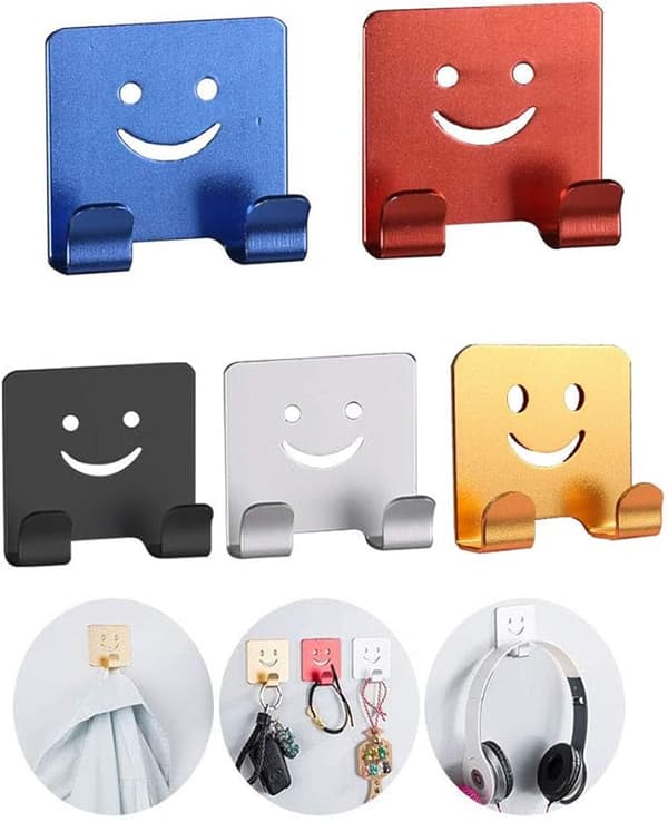 5 stk. barbermaskineholder krog, multifunktionel selvklæbende aluminium
