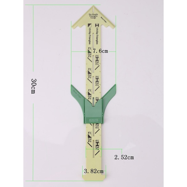 2-pack 5-i-1 Glidande Mätare med Problemfria Trianglar GaugeSewing