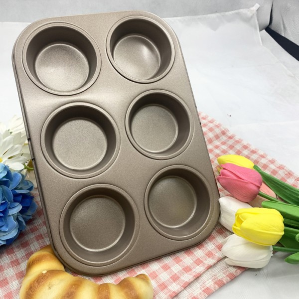 DIY bakebrett 6 hull runde kakeform kakeverktøy non-stick belegg