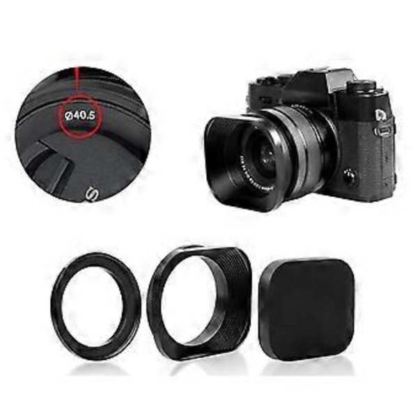 Lätt Kamerlinsskydd Adapter Set Enkel Installation Objektivskydd för Olika Spegellösa Objektiv 46mm black