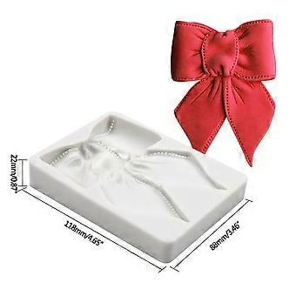 Sløjfeformede DIY silikonechokoladeforme, geléforme, fondantforme, slikforme, perfekte gaver til gør-det-selv-bageentusiaster