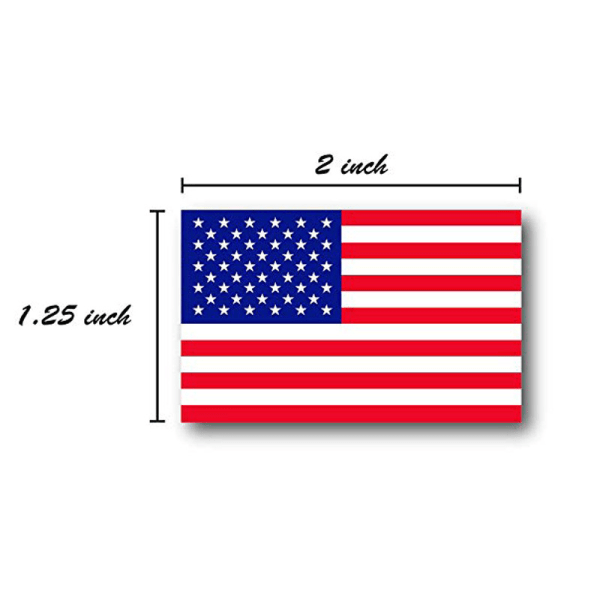 (2-pack) Amerikanska Flaggdekaler USA-flaggor - 250 per rulle - 1,25\"