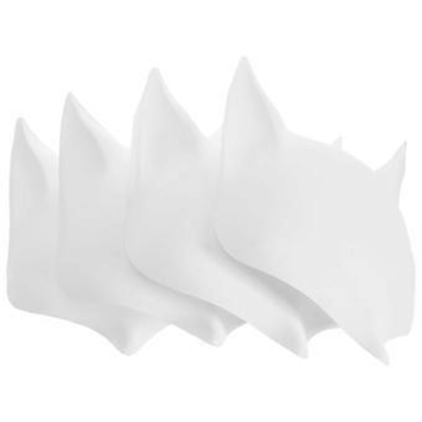 4 st Rävmasker Teater Halloweenmasker Målningsbara Tomma Masker för Klassrumsaktiviteter