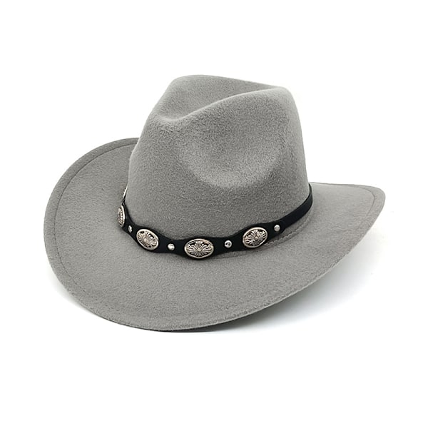 Cowboyhatt Faux Läder Resemössor Röd gray