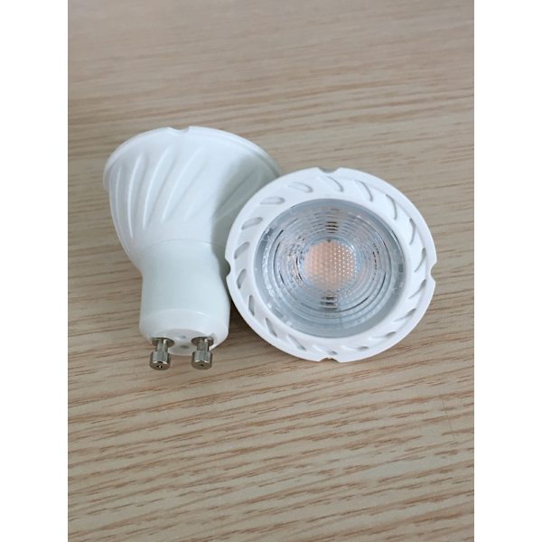COB GU10 LED-pære Varmt Hvit 3000K, 5W 38° Strålevinkel, 45W Halogen
