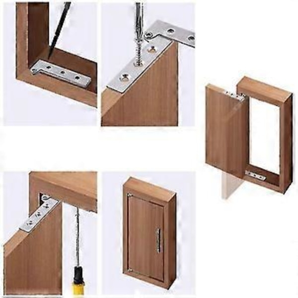 Ruostumattomasta teräksestä valmistetut piilosaranat 360 asteen pyörityksellä 100 mm x 32 mm oviin ja kaappeihin, 2 kpl